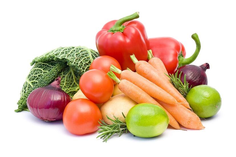 Variety of vegetables - the diet of the second day of the diet 6 petals